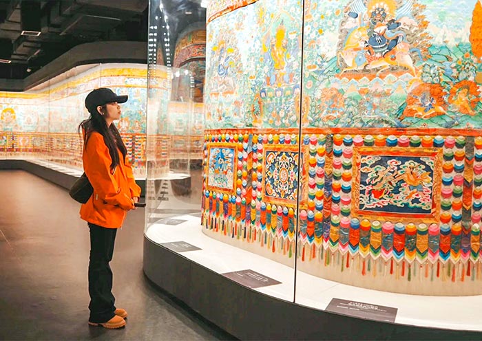 Giant Thangka at the China Tibetan Medicine Culture Museum
