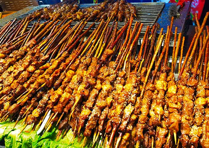 Must-try food in Xinjiang - lamb skewers
