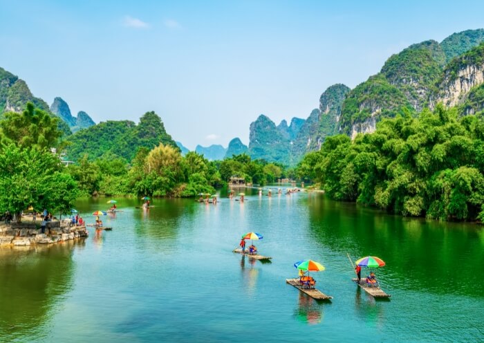 Yulong River bamboo rafting