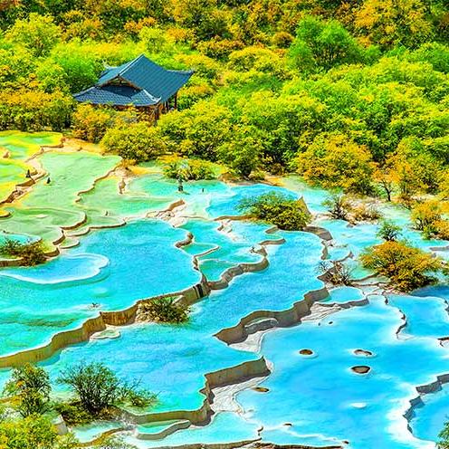 天府仙境游 | 成都熊猫基地+黄龙景区+九寨沟高铁5日游