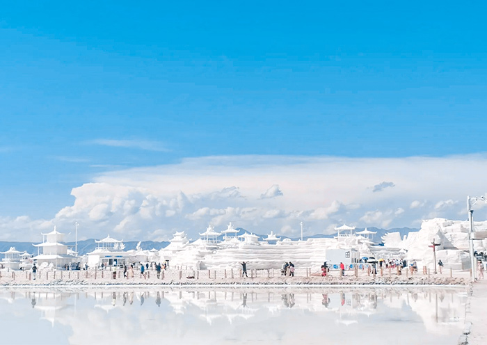 Chaka Salt Lake Salt Sculpture