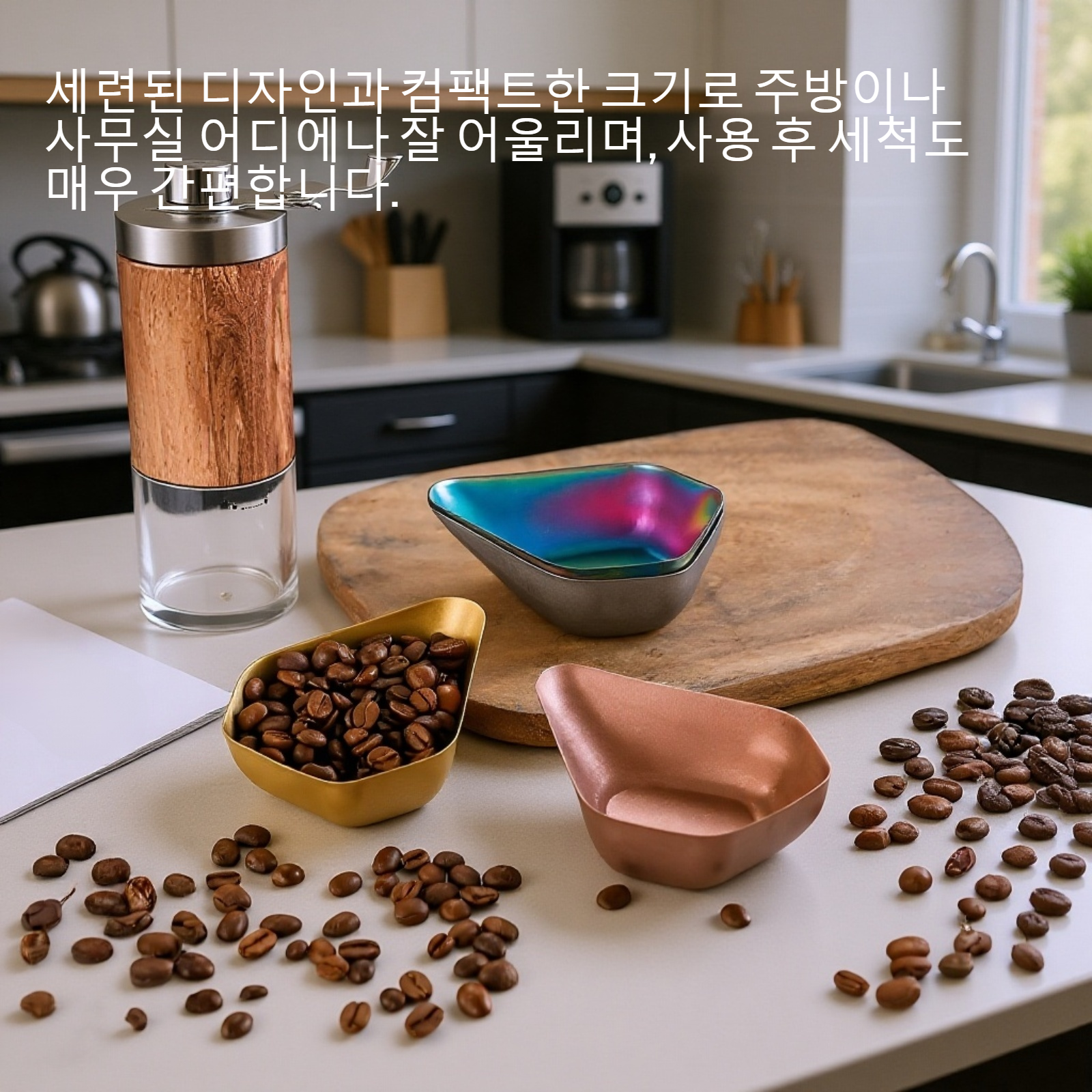 304 스테인리스 원두 원두 보관 용기 정면 이미지