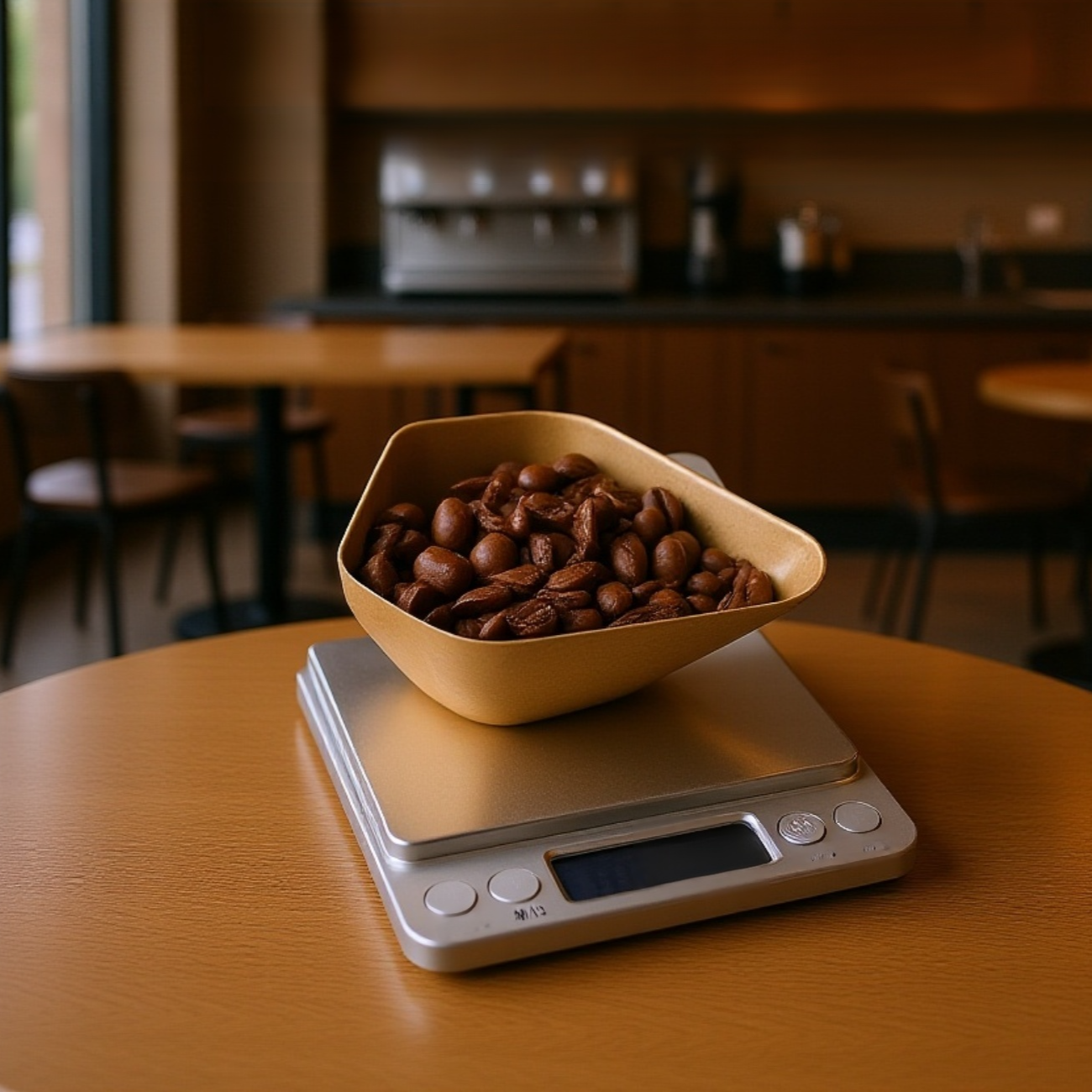 세련된 디자인의 커피 원두 스테인리스 보관통