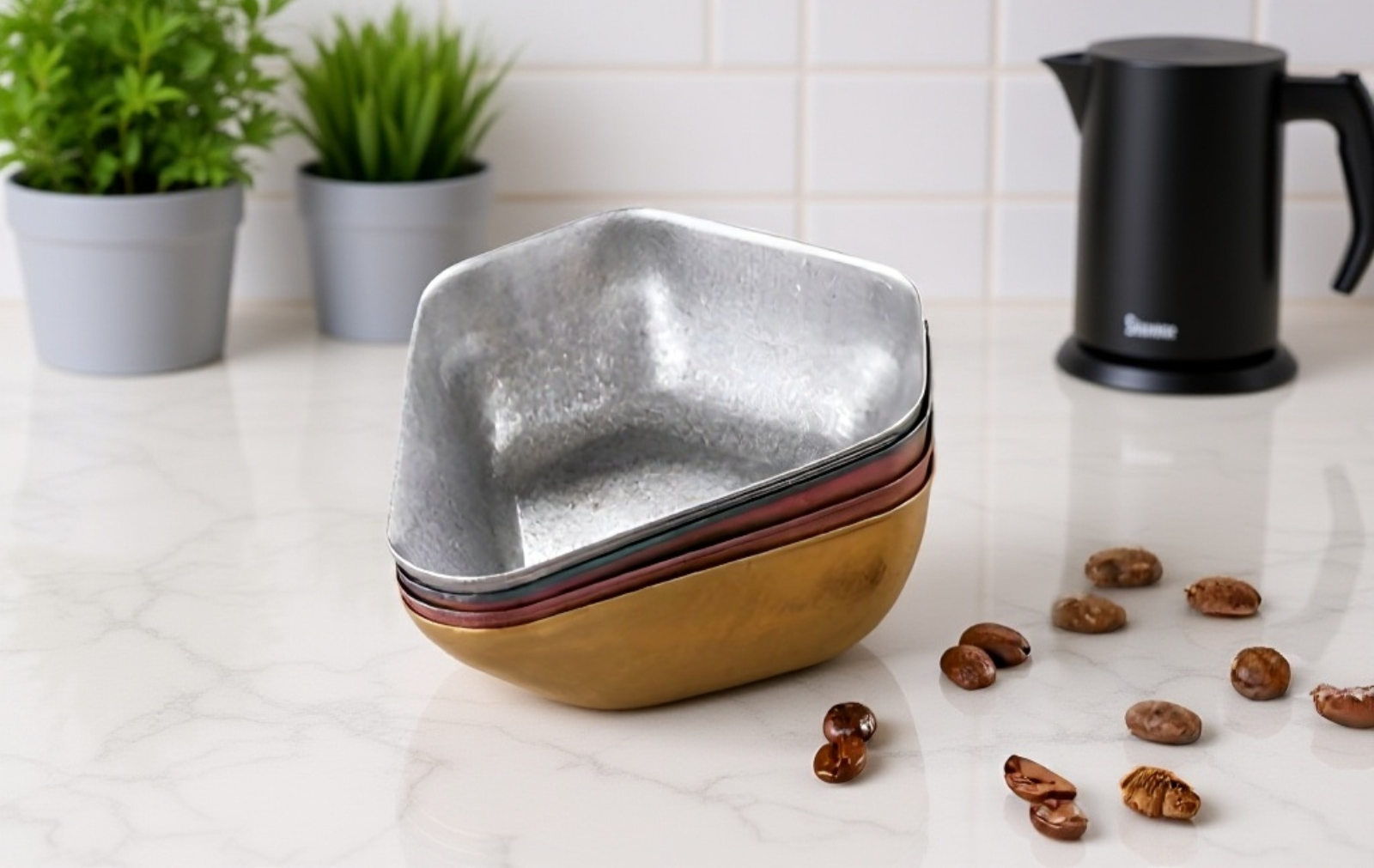 위생적 커피 원두 보관 용기의 내부 모습