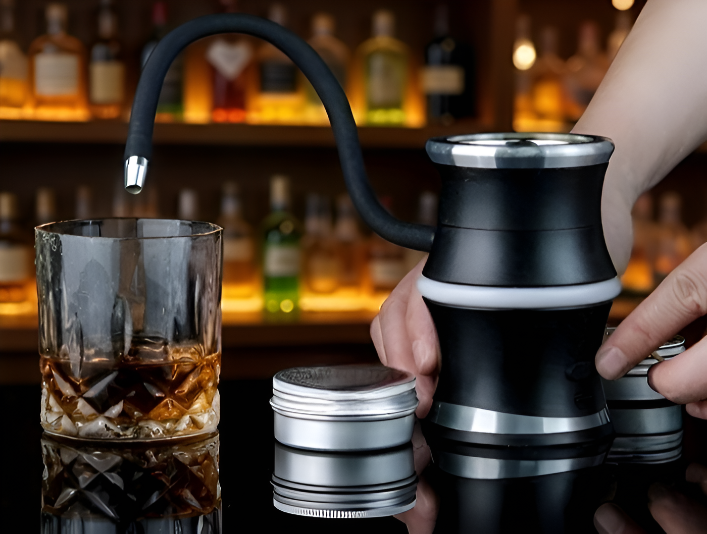 스모키 풍미의 멀티 푸드 바 클로즈업