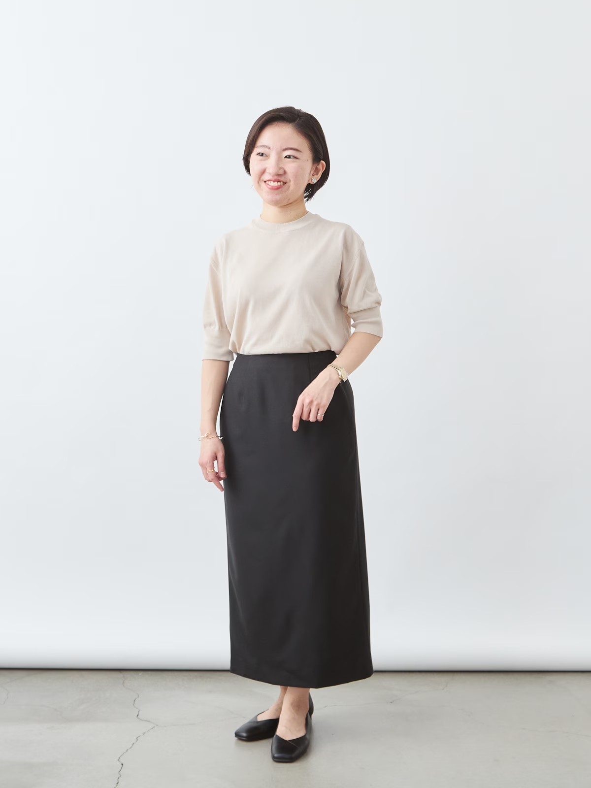 上質イージーストレートスカート