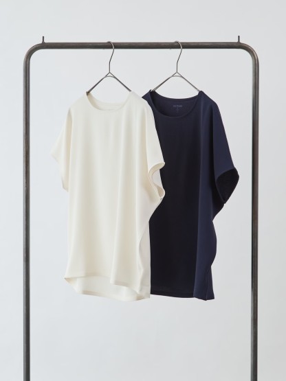 洗えるフレンチスリーブブラウス