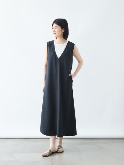 リネンライクジャンパースカート