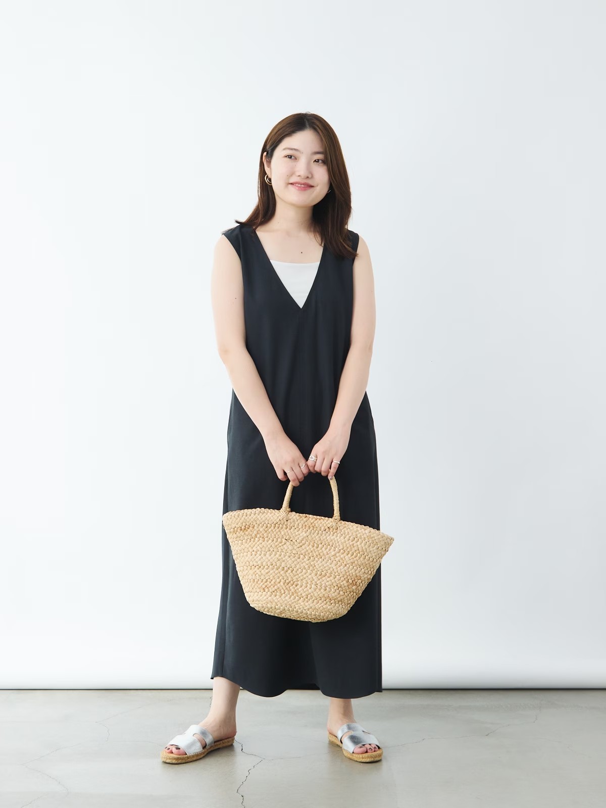 リネンライクジャンパースカート