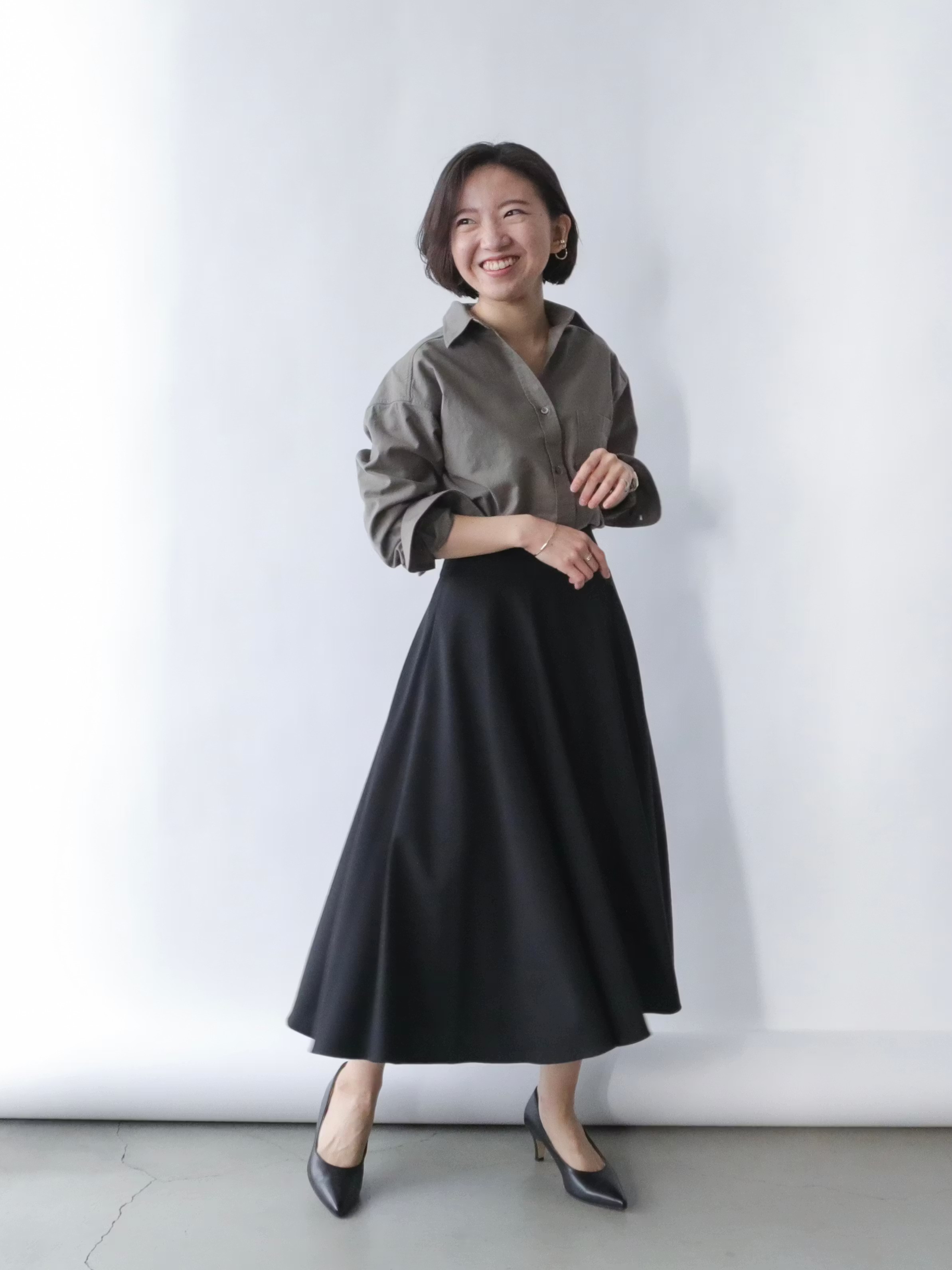 ノータックフレアスカート