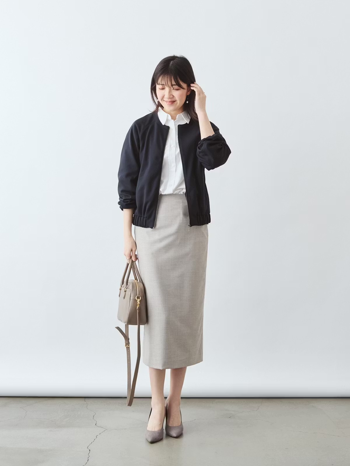 上質イージーストレートスカート