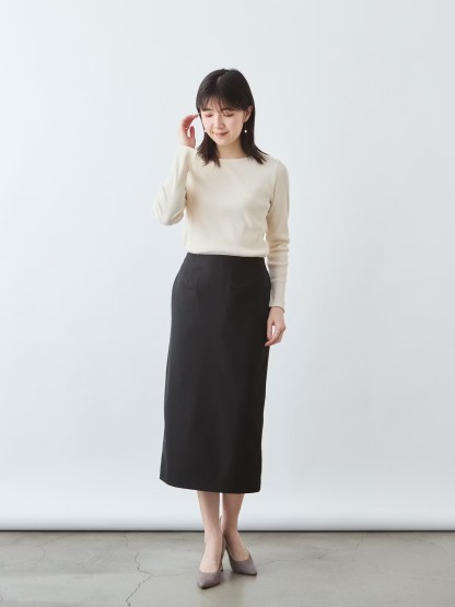 上質イージーストレートスカート
