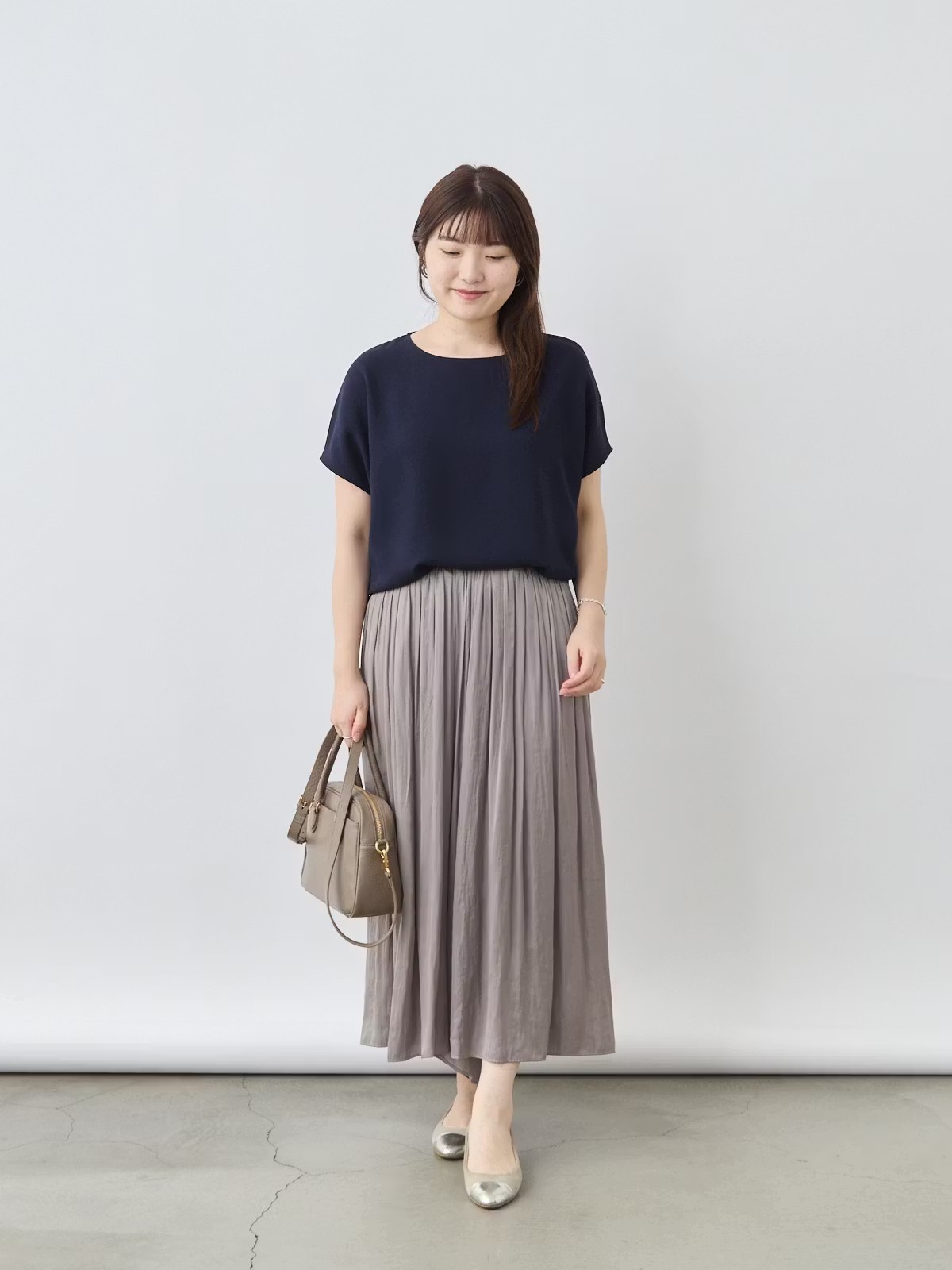 洗えるフレンチスリーブブラウス