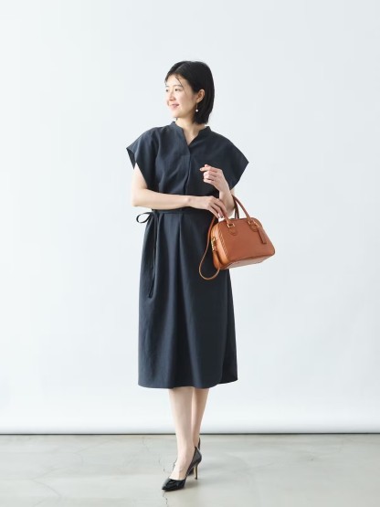 リネンライクワンピース