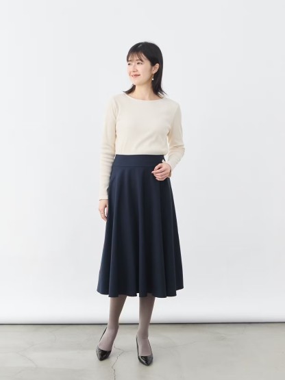 ノータックフレアスカート