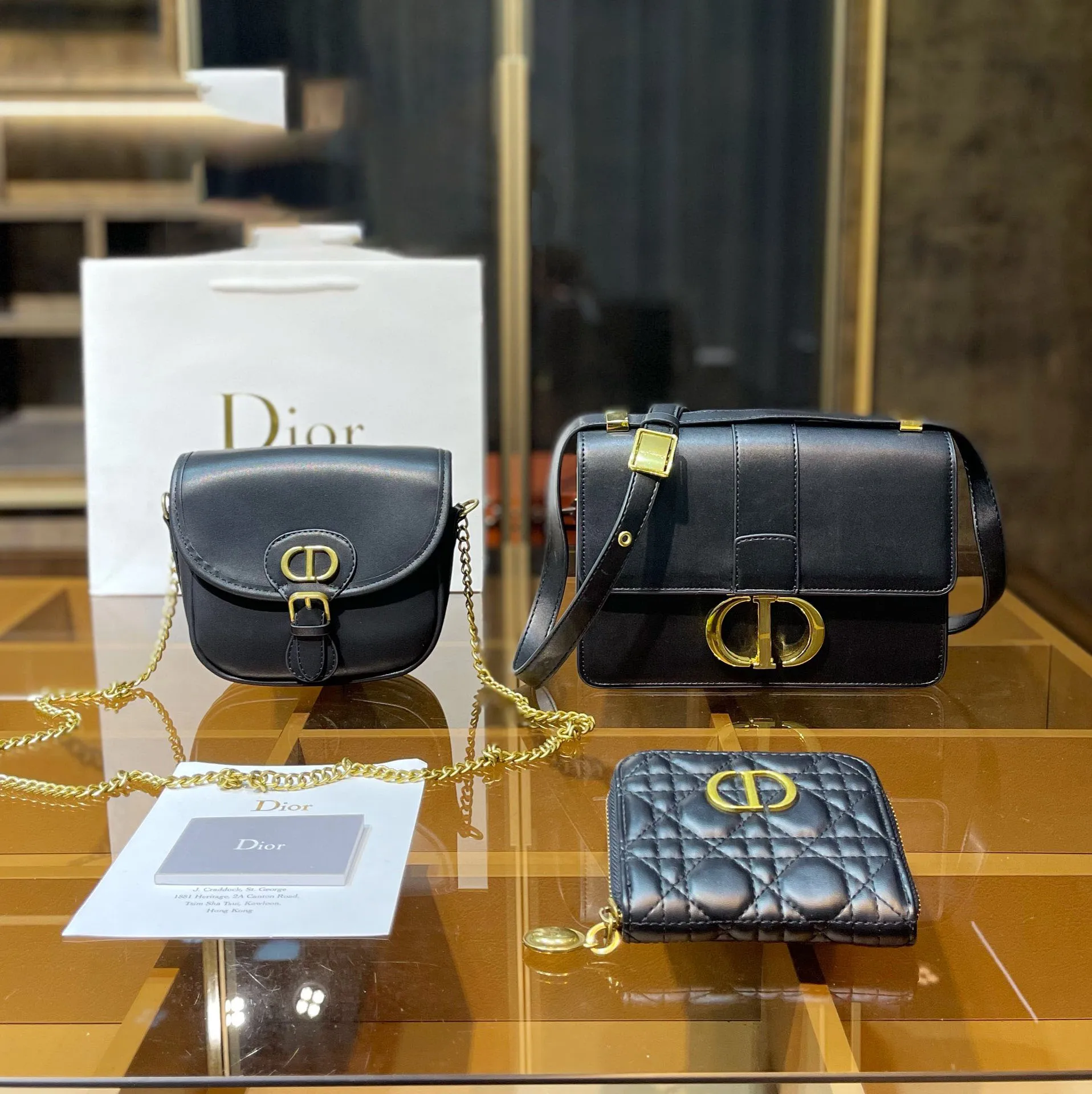 ♪直営店・公式Online♪Dior 30 MONTAIGNE NANO POUCH DHL配送3点セット お得