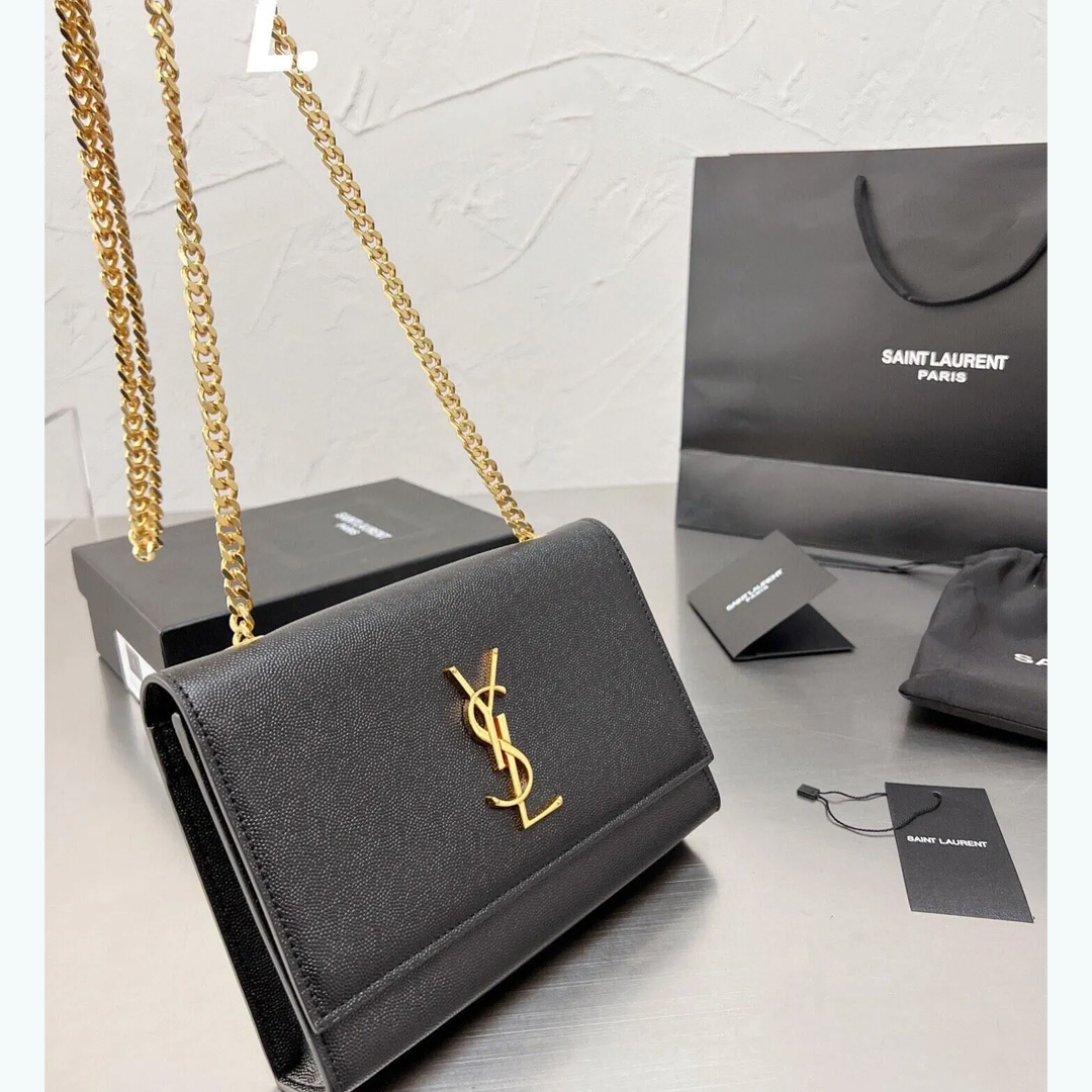 Saint Laurent◎Kate チェーンウォレット 695111BOW0J1000