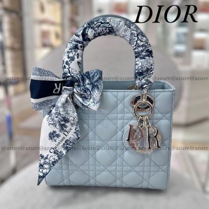 直営店 DIOR 新作 LADY DIOR MY ABCDIOR バック ブルー SMALL