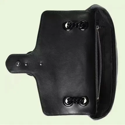 《注目★》Gucci GGマーモント スモールショルダーバッグ 黒／黒