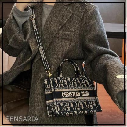 【定番】DIOR BOOK TOTE バッグ ミニ ストラップ付き