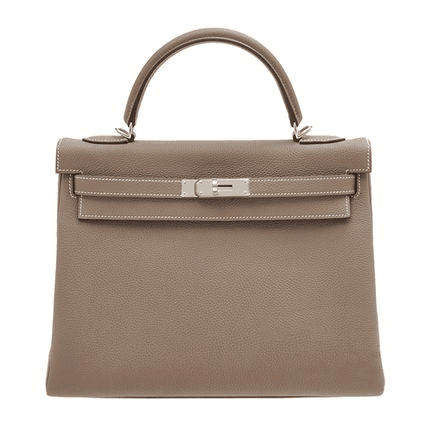 HERMES★ケリー32 レア トゴ エトゥープ シルバー金具★関税込み