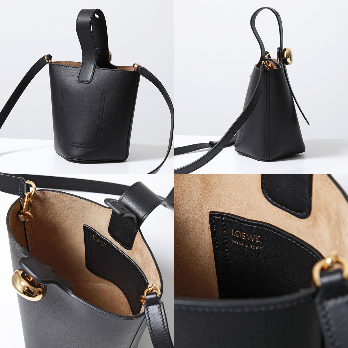 LOEWE ハンドバッグ PEBBLE BUCKET MINI AANBBBMX01