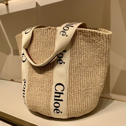 【Chloe】WOODY ラージ バスケット かごバッグ