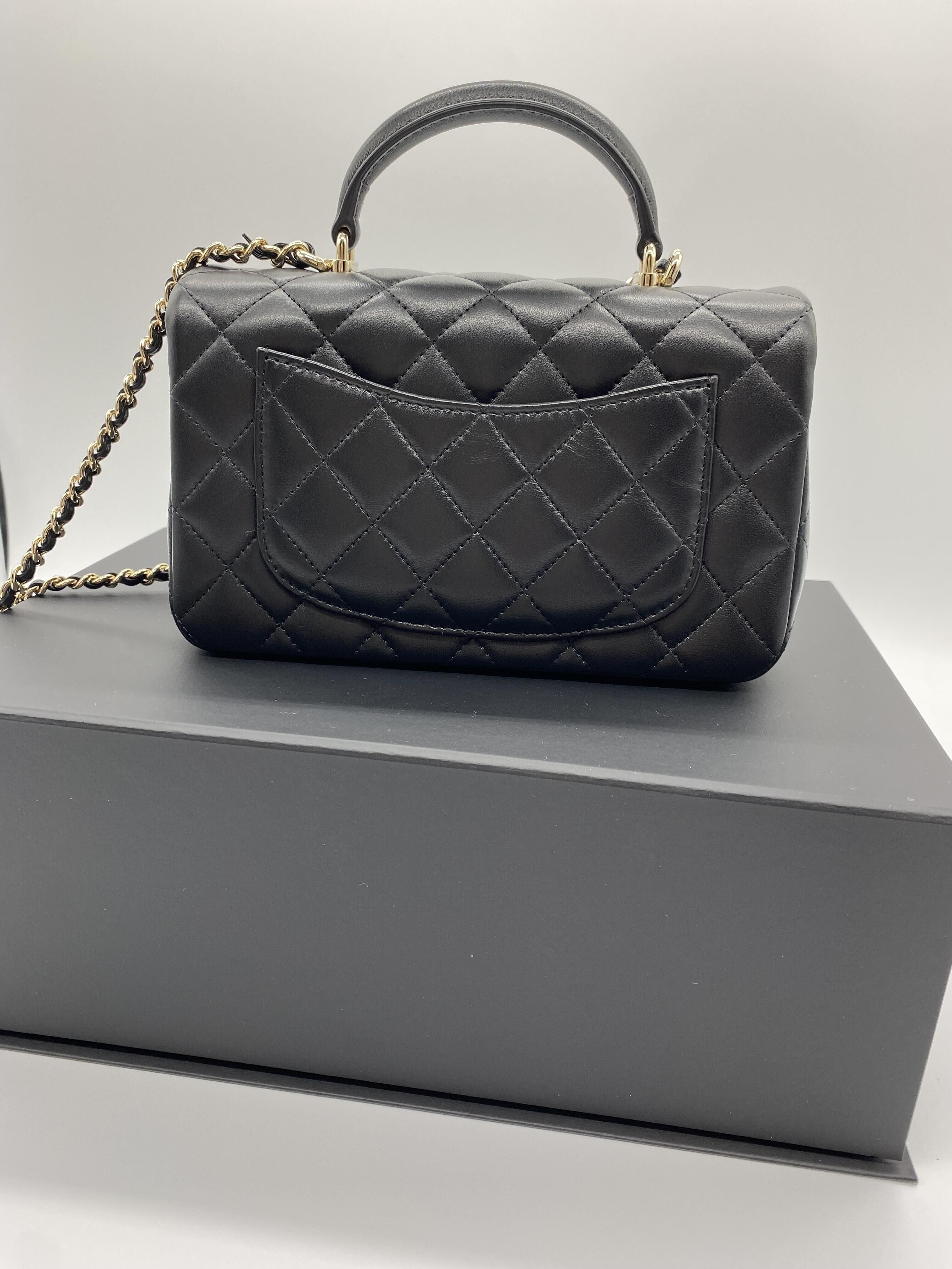 国内配送 新作 CHANEL トップハンドル ミニフラップバッグ