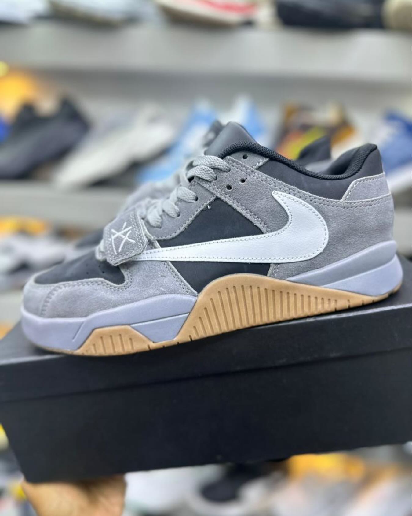 [Copy]TRAVIS SCOTT X JORDAN CUT THE CHECK GRAY & WHITE.🌵🔥