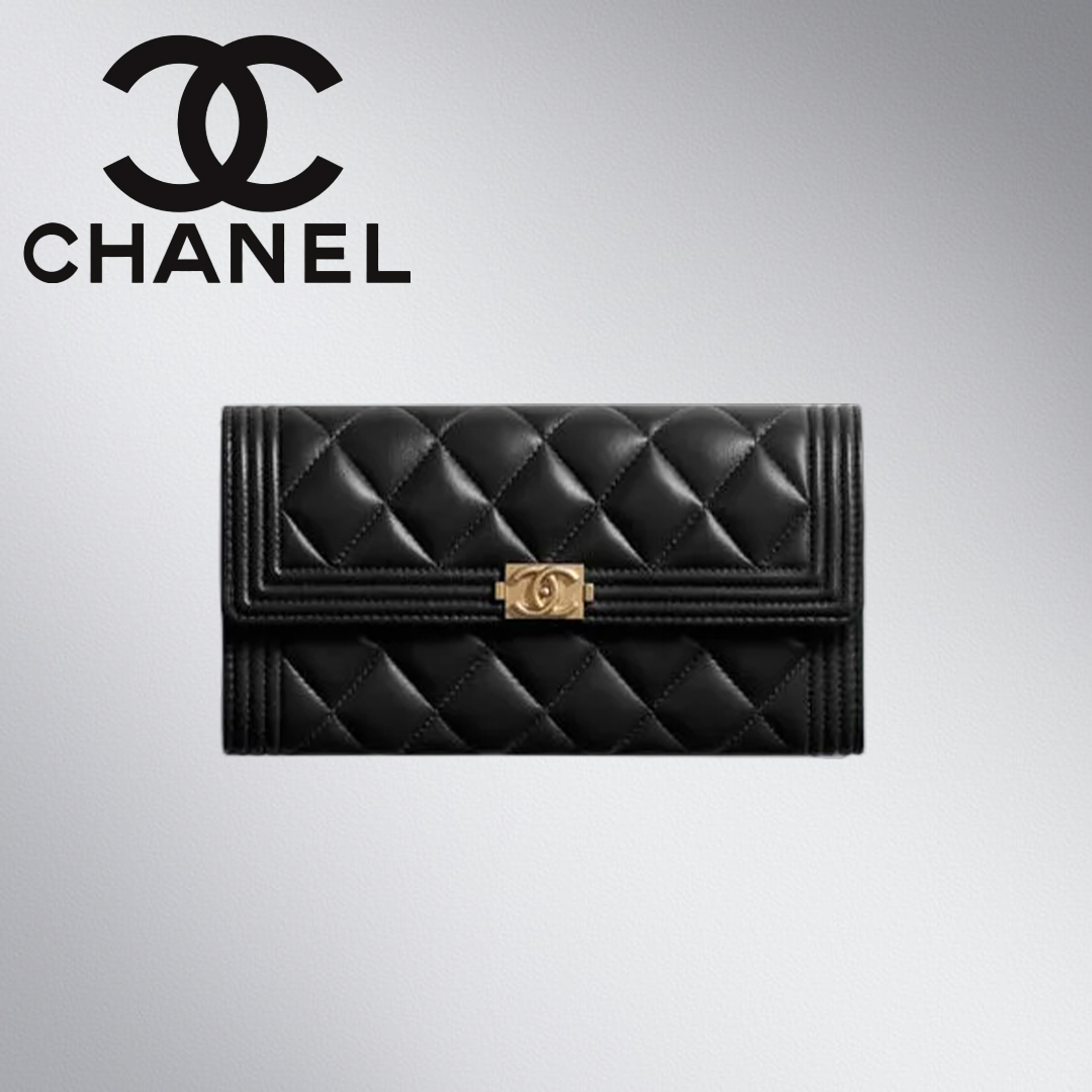 使いやすくて上品★CHANEL★キャビアスキン ジップウォレット