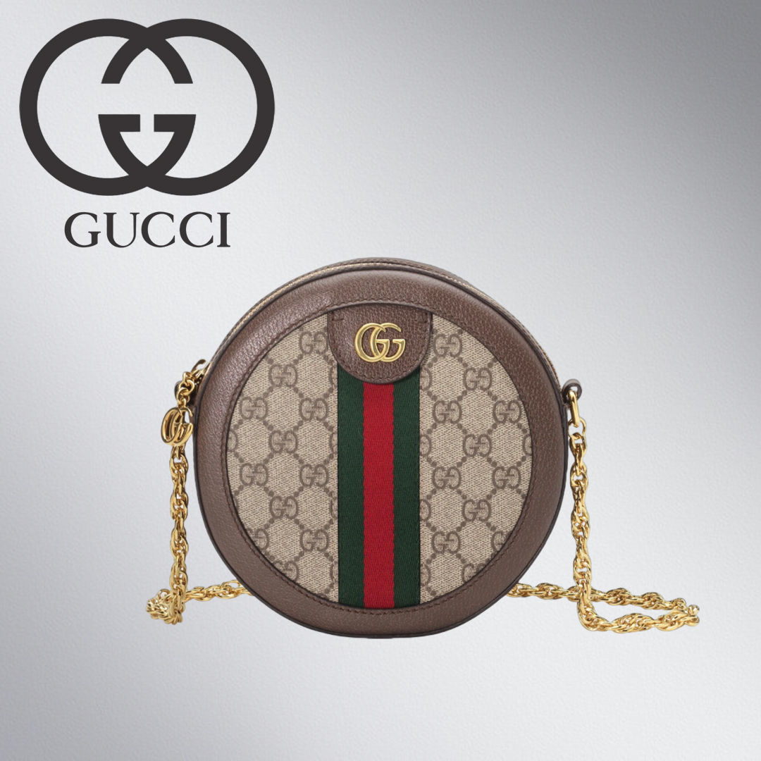 累積売上総額第１位【GUCCI★20春夏】OPHIDIA MINI GG ROUND BAG