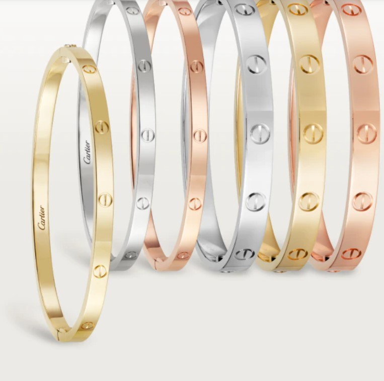 明るく美しい輝き◆Cartier◆18K LOVE ブレスレット