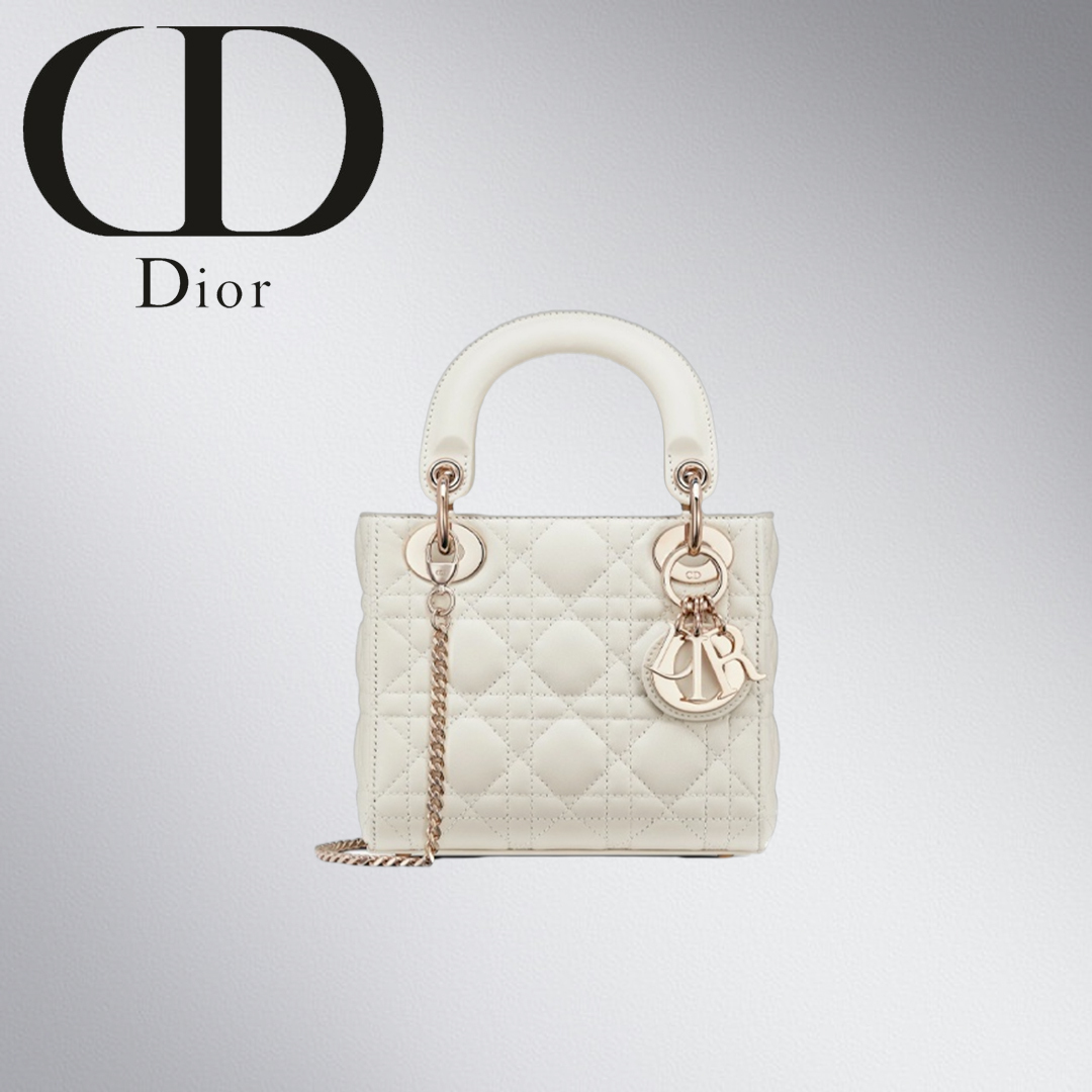 直営店♪DIOR◆ホワイトSMALL LADY DIOR MYABCDIORBAG M0538OCAL