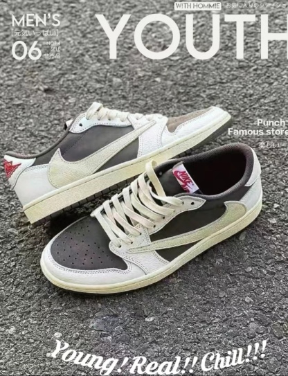 【海外スタッフより直送・正規品保証！日本未発売モデル】Travis Scott x Air Jordan 1 Low OG “Reverse Mocha” 【 新しいホットセール】