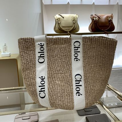 【Chloe】WOODY ラージ バスケット かごバッグ