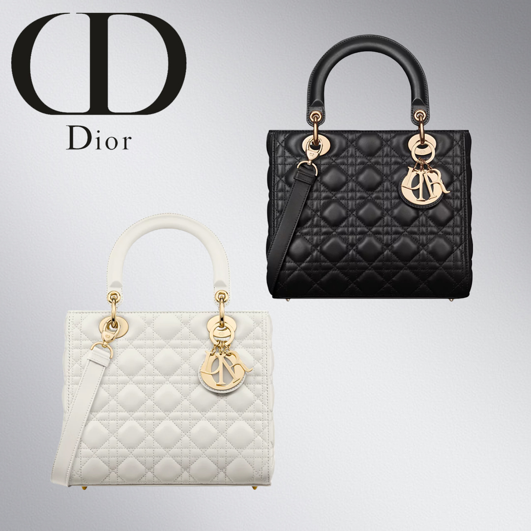 ⚡絶好の機会をお見逃しなく！雑誌掲載！【DIOR】 LADY DIOR ミディアムバッグ