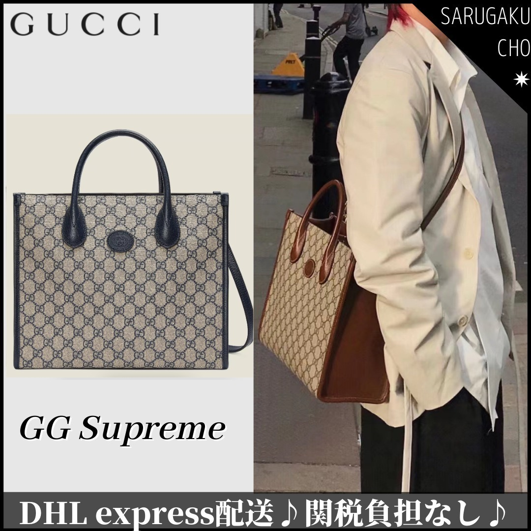 最新★GUCCI GGスプリーム スモール トートバッグ