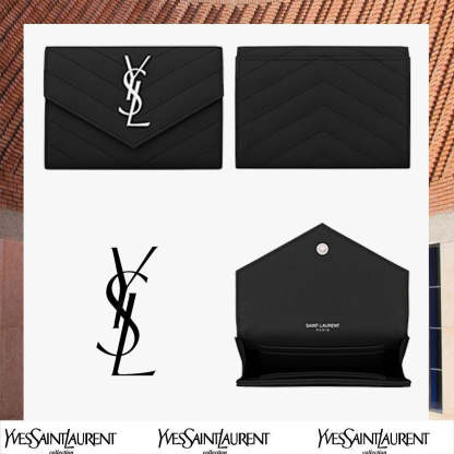 小MONOGRAM黒い粒状のラムレザー長財布