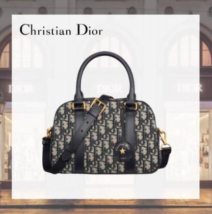 ディオール Dior D-Vibeボウリングバッグ オブリークジャカード