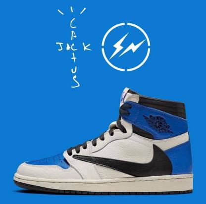 【送料無料】【代金引換】Fragment x Travis Scott x Air Jordan 1 " Military Blue "【正規品】