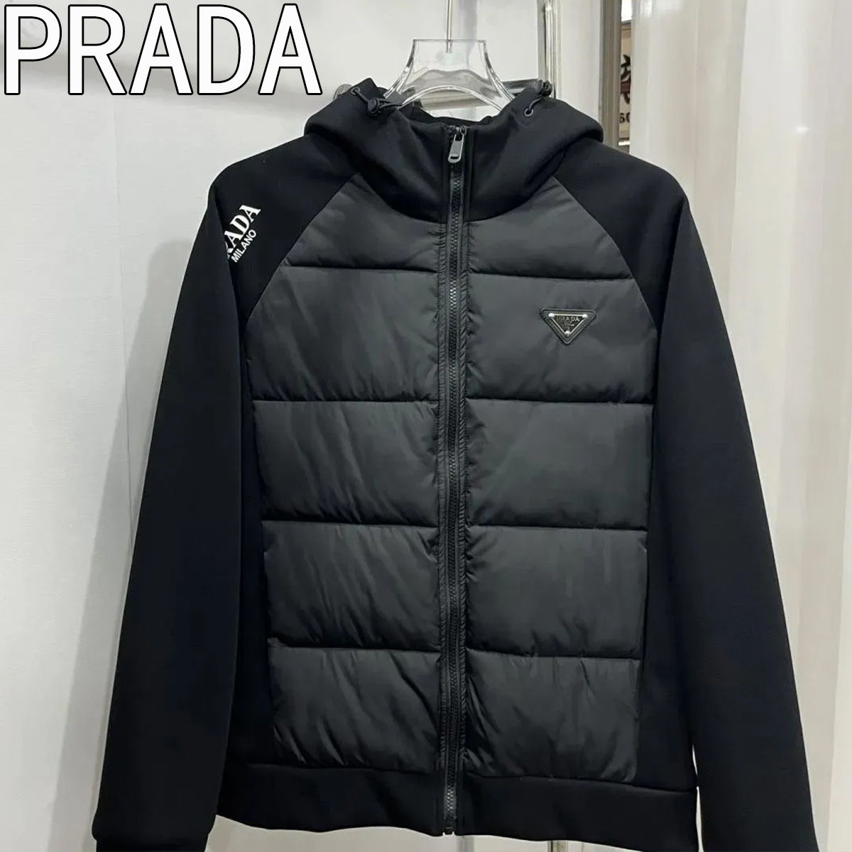 [PRADA ]期間限定 高品質 ジャカード生地 防水性 防風性 フード付きジャケット