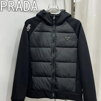 [PRADA ]期間限定 高品質 ジャカード生地 防水性 防風性 フード付きジャケット