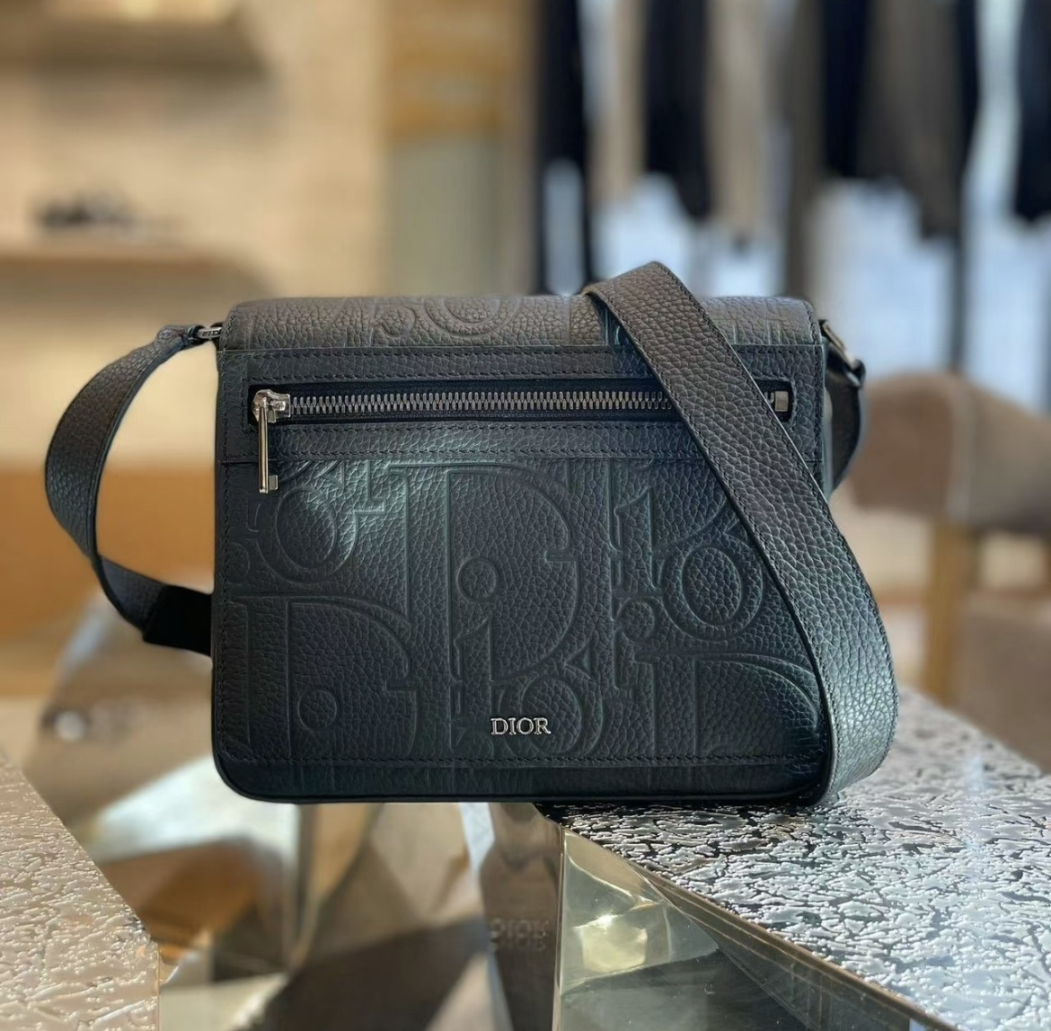 【2WAY】Dior★DIOR OBLIQUE フラップ付きメッセンジャーバッグ