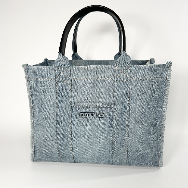 【国内即発】BALENCIAGA/ハードウェア デニム ミディアムトート