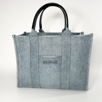 【国内即発】BALENCIAGA/ハードウェア デニム ミディアムトート