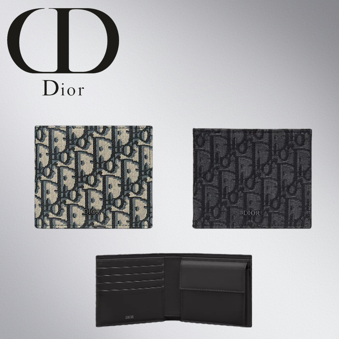すぐ届く！DIOR ディオール Oblique オブリーク 折財布 メンズ