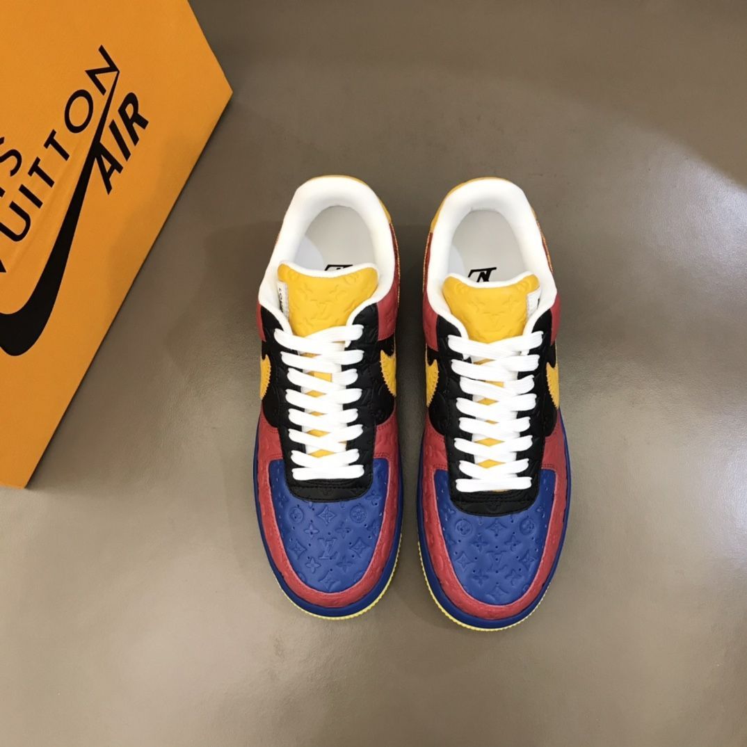 【新商品発売】【今年の新商品】Louis Vuitton Nike Air Force 1 Low By Virgil Abloh Black Metallic Silver【本物保証】【代金引換】