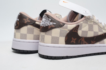 【日本未入荷】Louis Vuitton x Travis Scott x Nike Air Jordan 1 Low OG SP"Damier Azur/LV Monogram"【正規品】[代金引換]