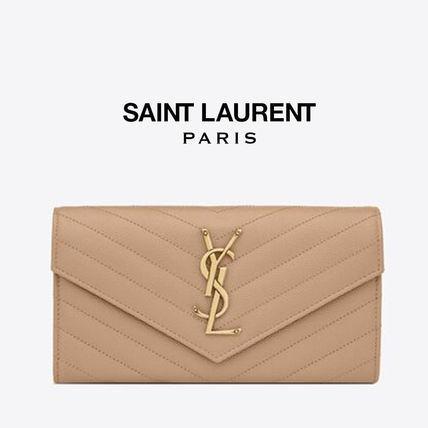 　モノグラム ラージ ロゴ ボタン開閉　長財布