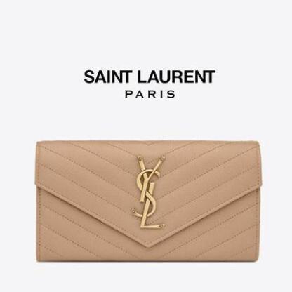 　モノグラム ラージ ロゴ ボタン開閉　長財布